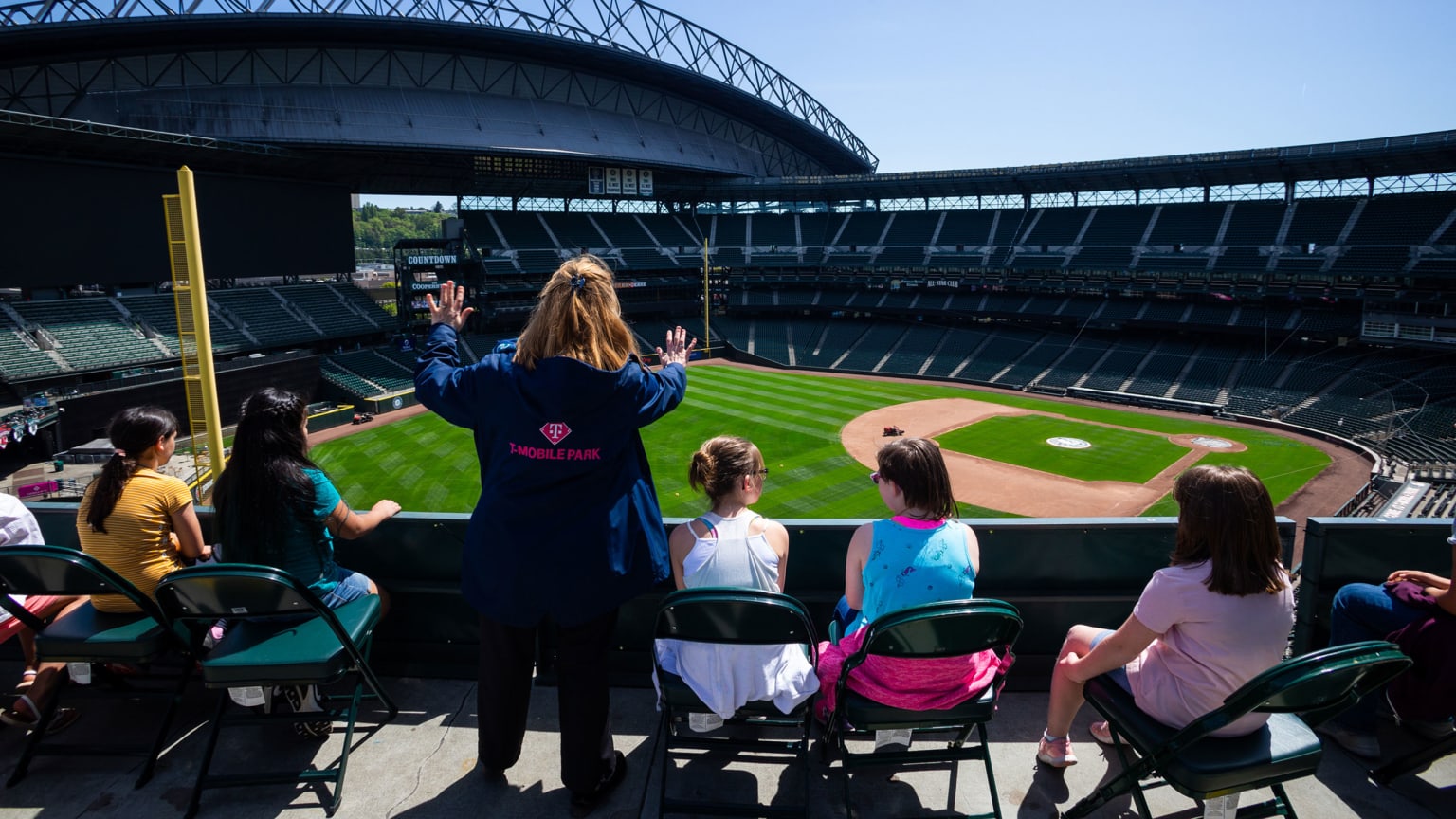 Tour Guide leads patrons at T-Mobile Park