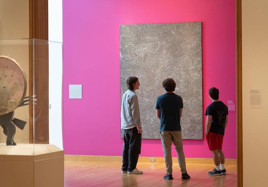 People look at artwork at Seattle Art Museum