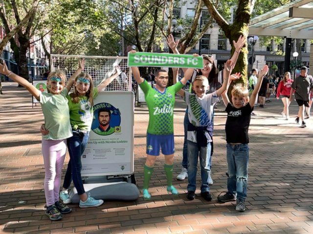 Seattle Sounders AR Experience in Occidental Square