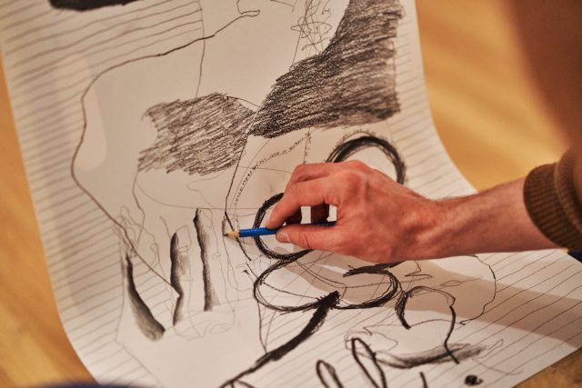 Drop-in drawing at the Frye Art Museum as part of Christina Quarles’ Exhibition Drop-in drawing at the Frye Art Museum